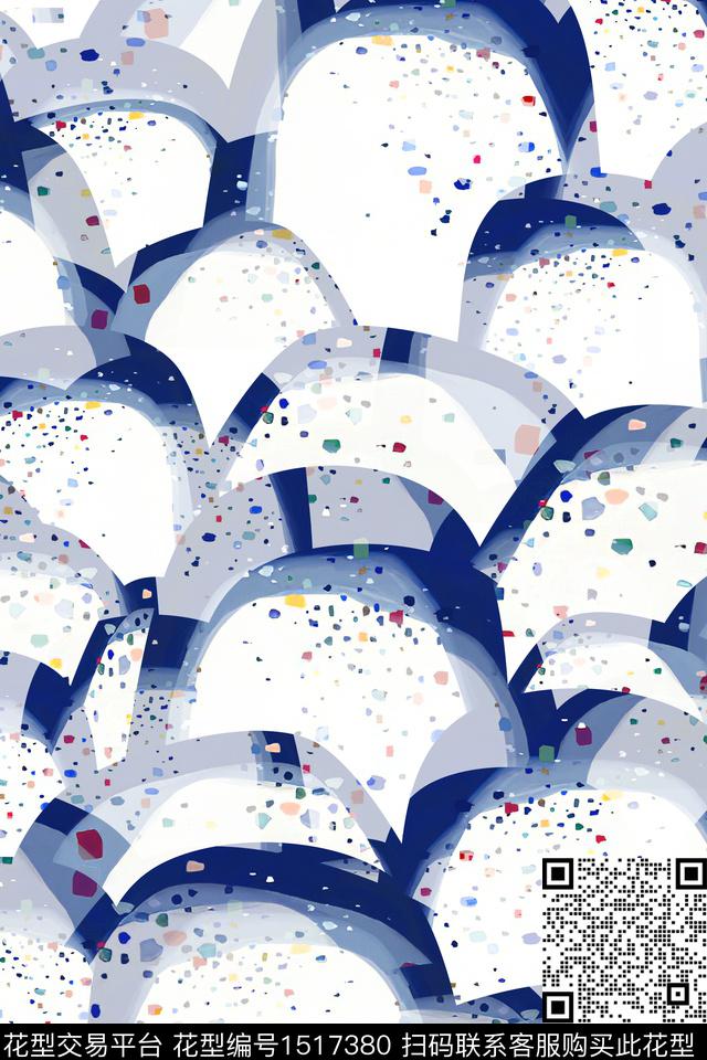 几何大牌风小清新数码印花华亿平台下载（图片编号: 1517380） - 瓦栏（Walan）