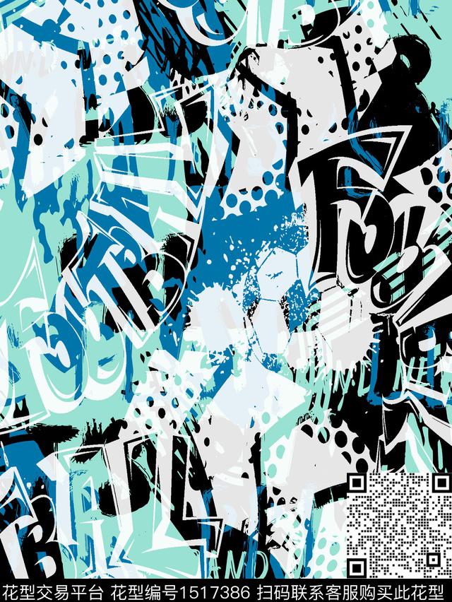 时尚字母数码华亿平台数码印花华亿平台下载（图片编号: 1517386） - 瓦栏（Walan）