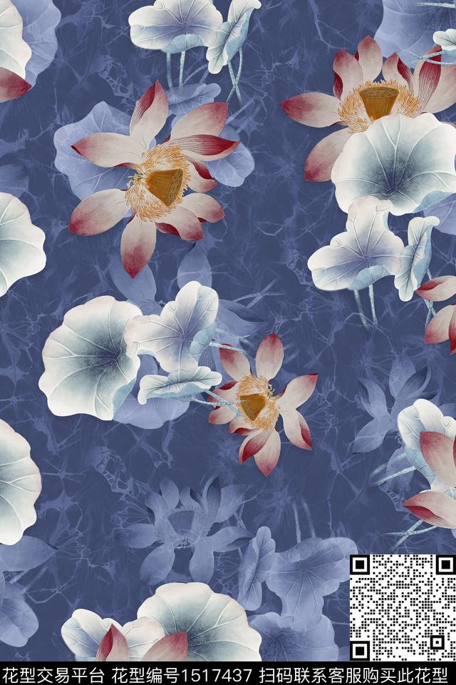 旗袍香云纱中老年数码印花华亿平台下载（图片编号: 1517437） - 瓦栏（Walan）