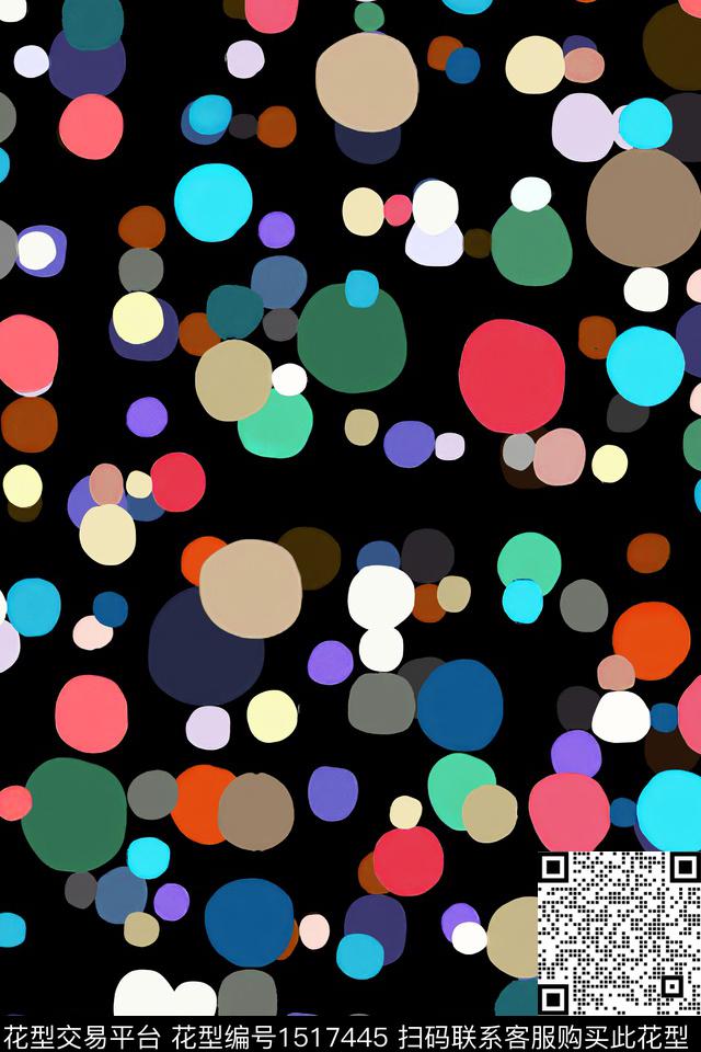 几何大牌风真丝数码印花华亿平台下载（图片编号: 1517445） - 瓦栏（Walan）