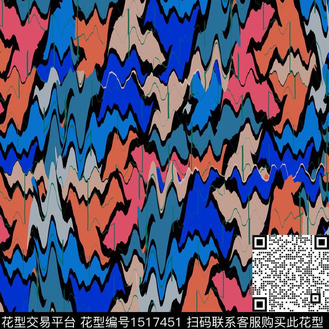 抽象数码印花华亿平台下载（图片编号: 1517451） - 瓦栏（Walan）