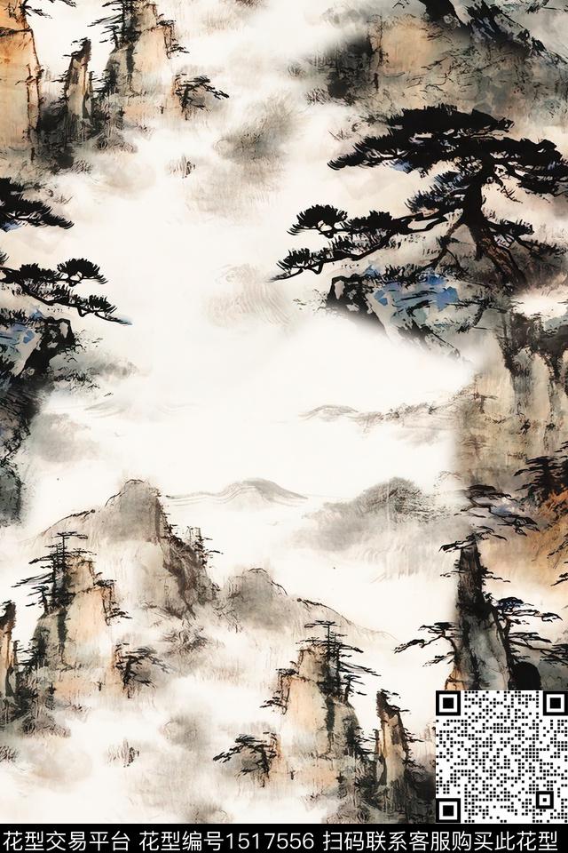 香云纱中老年国画数码印花华亿平台下载（图片编号: 1517556） - 瓦栏（Walan）