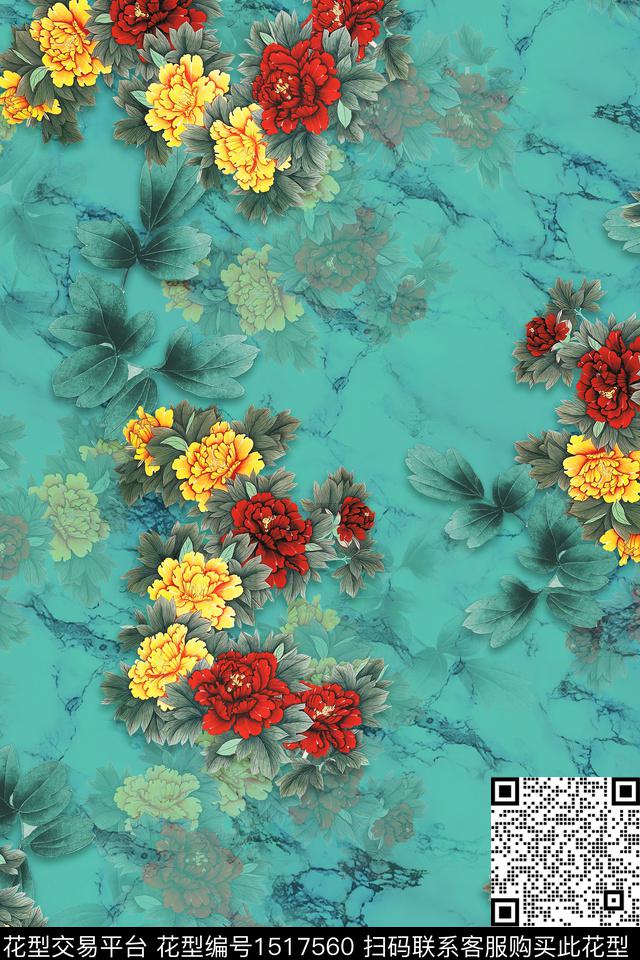 旗袍香云纱中老年数码印花华亿平台下载（图片编号: 1517560） - 瓦栏（Walan）