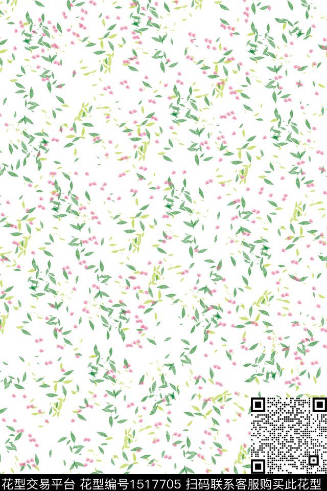 时尚花卉小清新数码印花华亿平台下载（图片编号: 1517705） - 瓦栏（Walan）