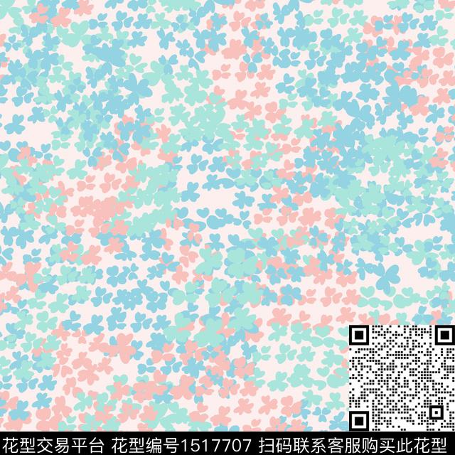 简约花卉小碎花数码印花华亿平台下载（图片编号: 1517707） - 瓦栏（Walan）