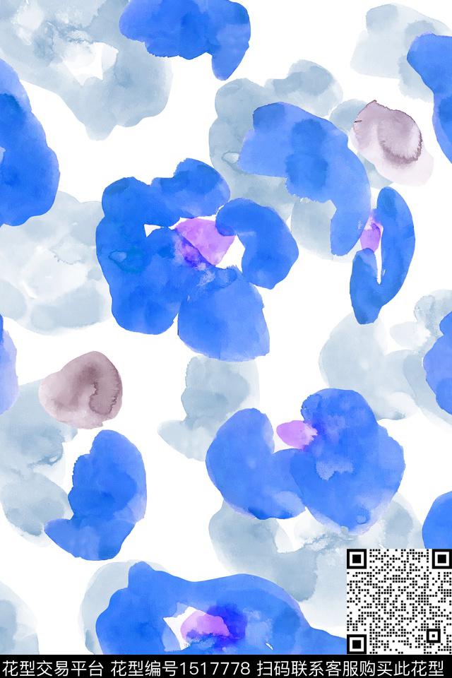 花卉大牌风小清新数码印花华亿平台下载（图片编号: 1517778） - 瓦栏（Walan）