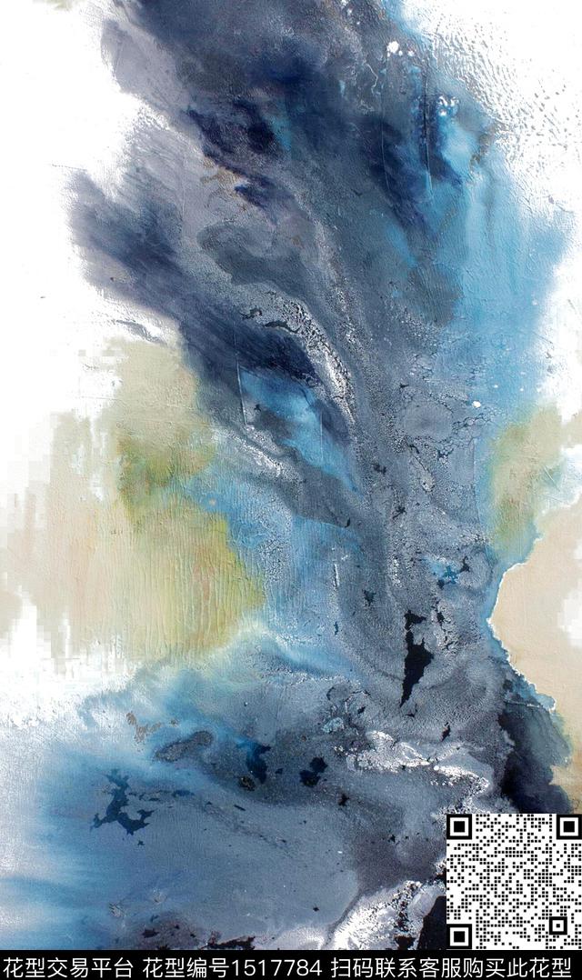 男装定位花水彩衬衫数码印花华亿平台下载（图片编号: 1517784） - 瓦栏（Walan）