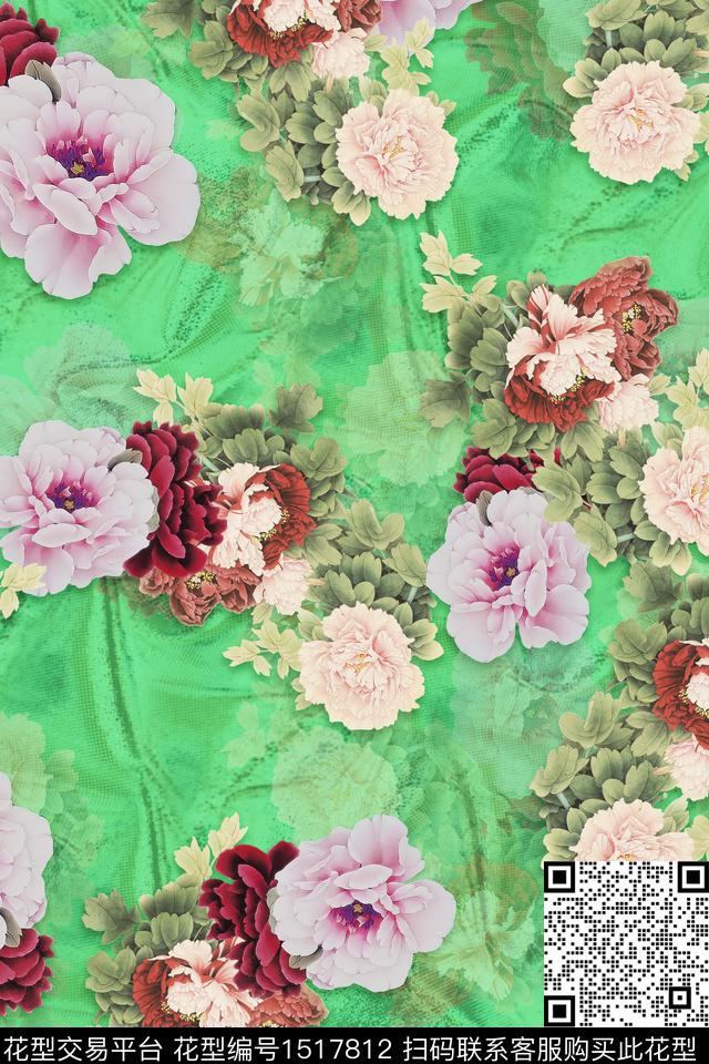 旗袍香云纱中老年数码印花华亿平台下载（图片编号: 1517812） - 瓦栏（Walan）