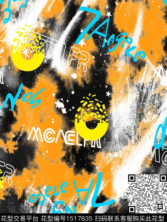 时尚字母数码华亿平台数码印花华亿平台下载（图片编号: 1517835） - 瓦栏（Walan）