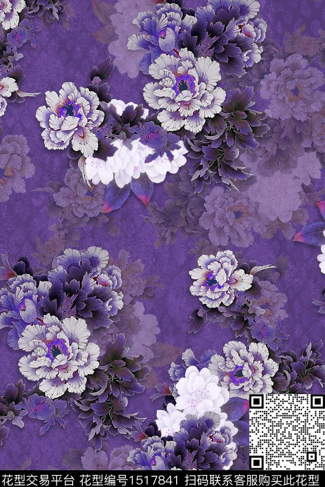 旗袍香云纱中老年数码印花华亿平台下载（图片编号: 1517841） - 瓦栏（Walan）