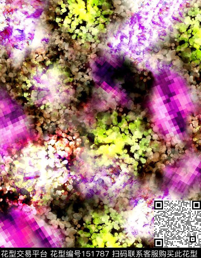 肌理花哨数码数码印花华亿平台下载（图片编号: 151787） - 瓦栏（Walan）