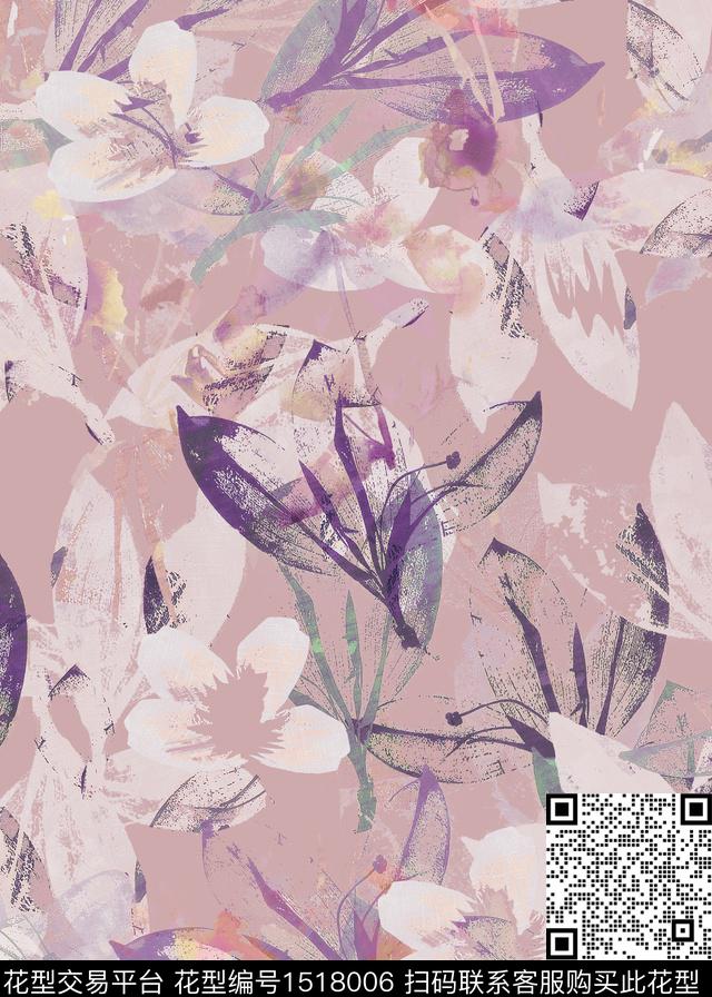 小清新大牌风民族风数码印花华亿平台下载（图片编号: 1518006） - 瓦栏（Walan）