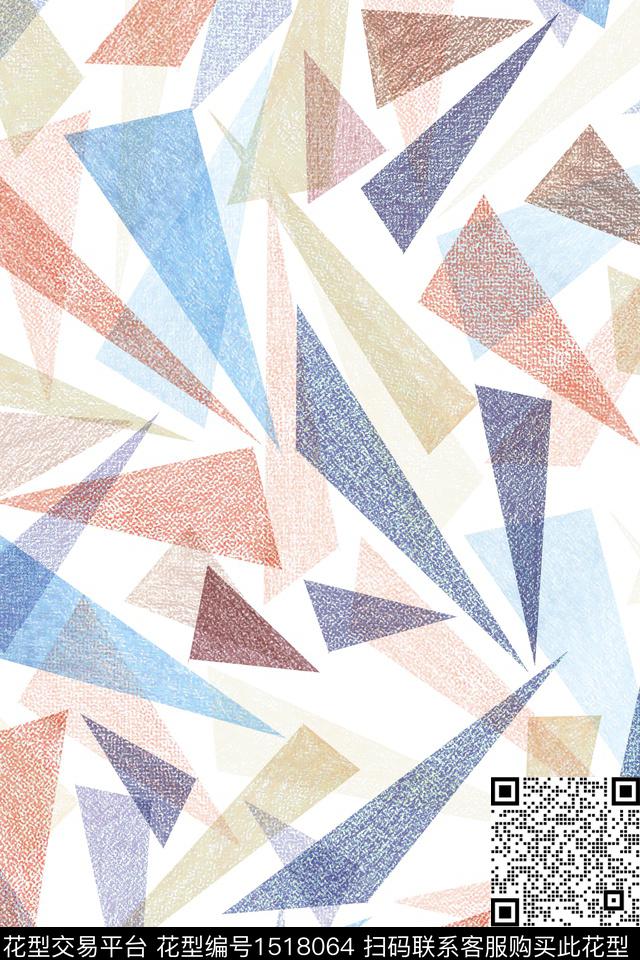 几何大牌风小清新数码印花华亿平台下载（图片编号: 1518064） - 瓦栏（Walan）