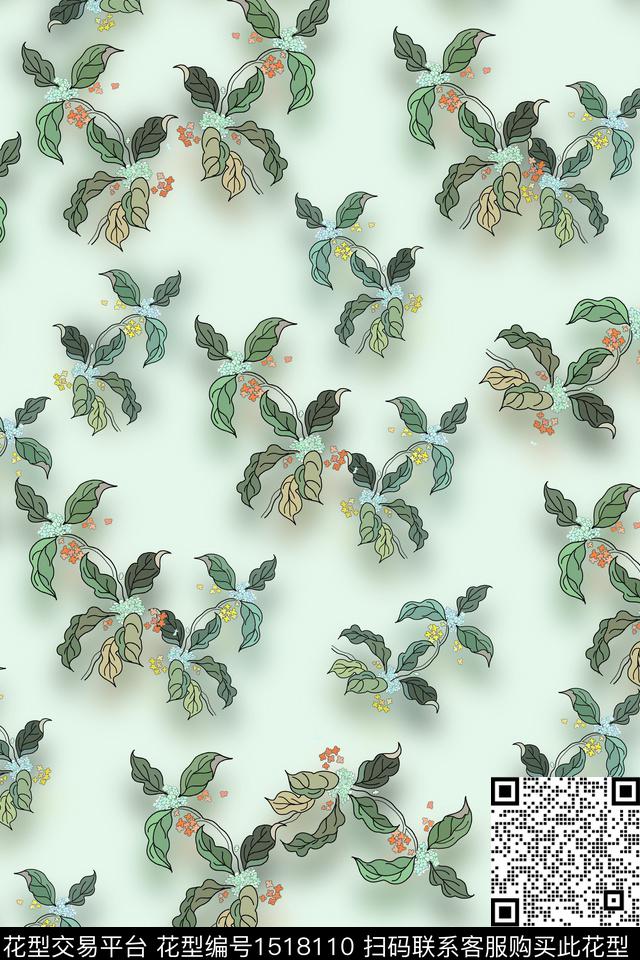 花卉大牌风小碎花数码印花华亿平台下载（图片编号: 1518110） - 瓦栏（Walan）