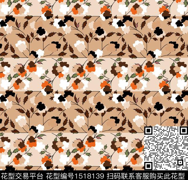 连衣裙女装花卉数码印花华亿平台下载（图片编号: 1518139） - 瓦栏（Walan）