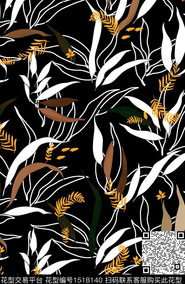 连衣裙女装花卉数码印花华亿平台下载（图片编号: 1518140） - 瓦栏（Walan）