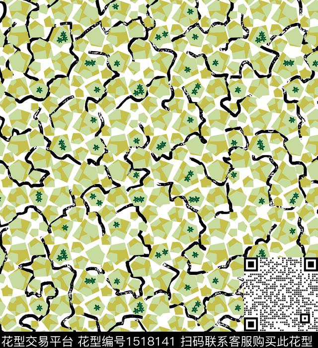 连衣裙几何女装数码印花华亿平台下载（图片编号: 1518141） - 瓦栏（Walan）