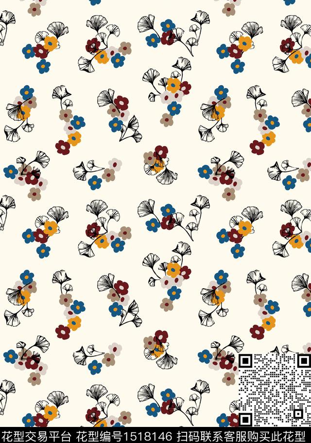 连衣裙女装花卉数码印花华亿平台下载（图片编号: 1518146） - 瓦栏（Walan）