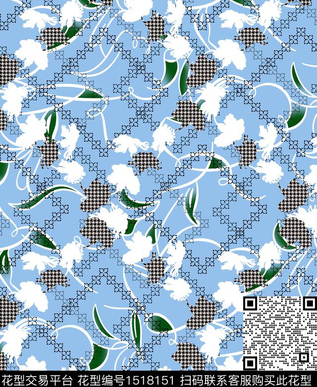 连衣裙女装花卉数码印花华亿平台下载（图片编号: 1518151） - 瓦栏（Walan）