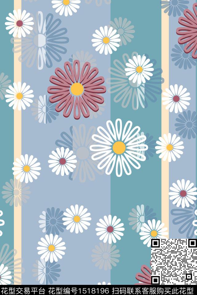 花卉大牌风小清新数码印花华亿平台下载（图片编号: 1518196） - 瓦栏（Walan）