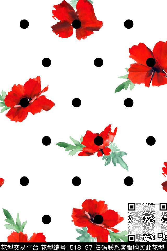 大牌风小清新真丝数码印花华亿平台下载（图片编号: 1518197） - 瓦栏（Walan）