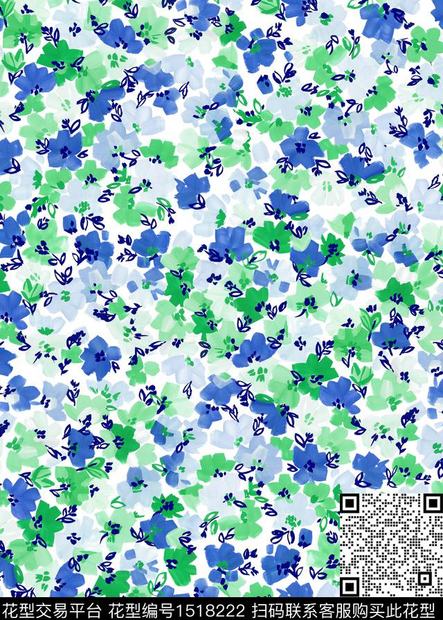 绿植树叶春夏华亿平台小碎花数码印花华亿平台下载（图片编号: 1518222） - 瓦栏（Walan）