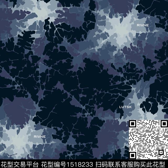 渐变肌理叶脉数码印花华亿平台下载（图片编号: 1518233） - 瓦栏（Walan）