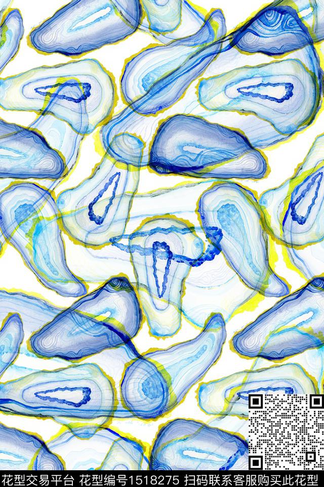 肌理抽象小清新数码印花华亿平台下载（图片编号: 1518275） - 瓦栏（Walan）