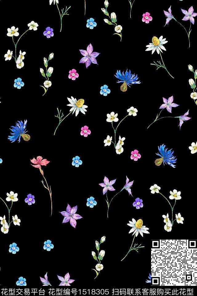 绿植树叶大牌风小清新数码印花华亿平台下载（图片编号: 1518305） - 瓦栏（Walan）