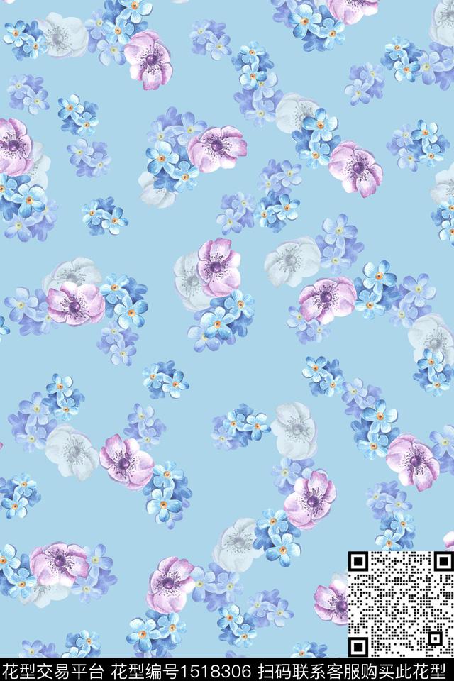 绿植树叶大牌风小清新数码印花华亿平台下载（图片编号: 1518306） - 瓦栏（Walan）