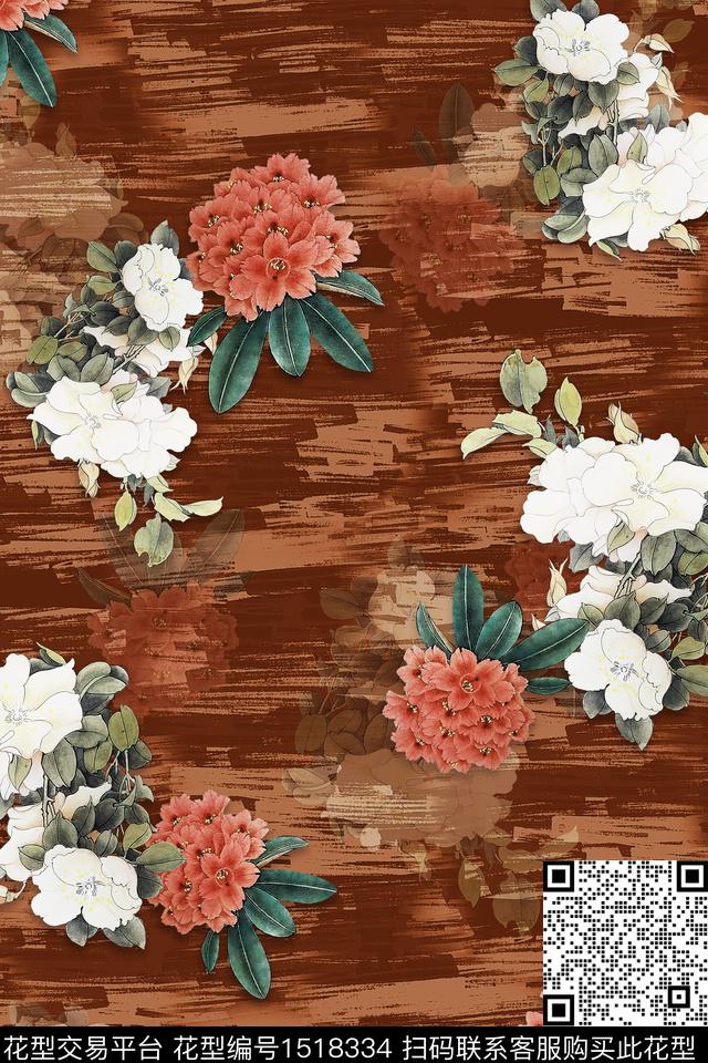 旗袍香云纱中老年数码印花华亿平台下载（图片编号: 1518334） - 瓦栏（Walan）