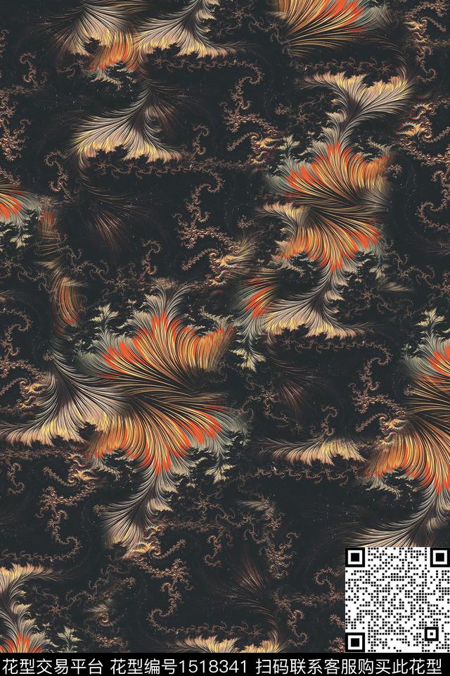 民族风纹理抽象数码印花华亿平台下载（图片编号: 1518341） - 瓦栏（Walan）