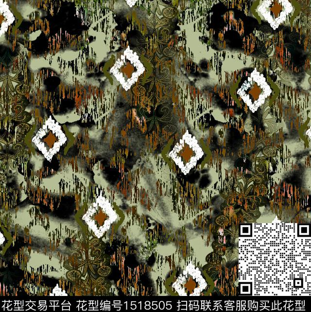 连衣裙女装民族风数码印花华亿平台下载（图片编号: 1518505） - 瓦栏（Walan）