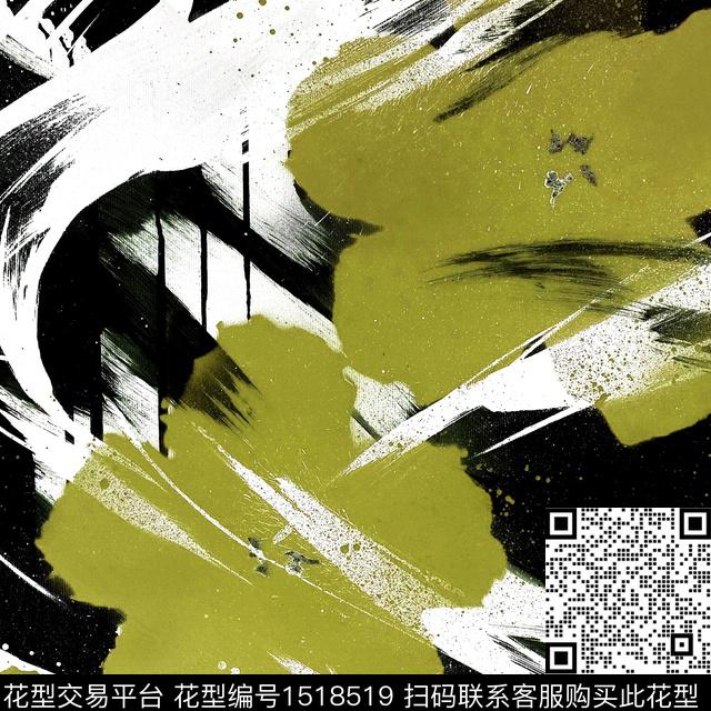 肌理笔触长袖衫印花数码印花华亿平台下载（图片编号: 1518519） - 瓦栏（Walan）