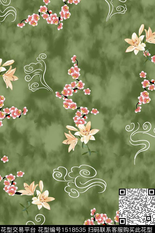 花卉肌理小碎花数码印花华亿平台下载（图片编号: 1518535） - 瓦栏（Walan）