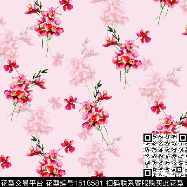 绿植树叶花卉大牌风数码印花华亿平台下载（图片编号: 1518581） - 瓦栏（Walan）