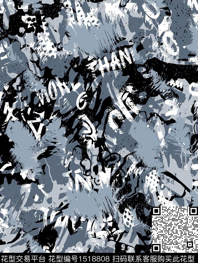 字母数码华亿平台男装数码印花华亿平台下载（图片编号: 1518808） - 瓦栏（Walan）