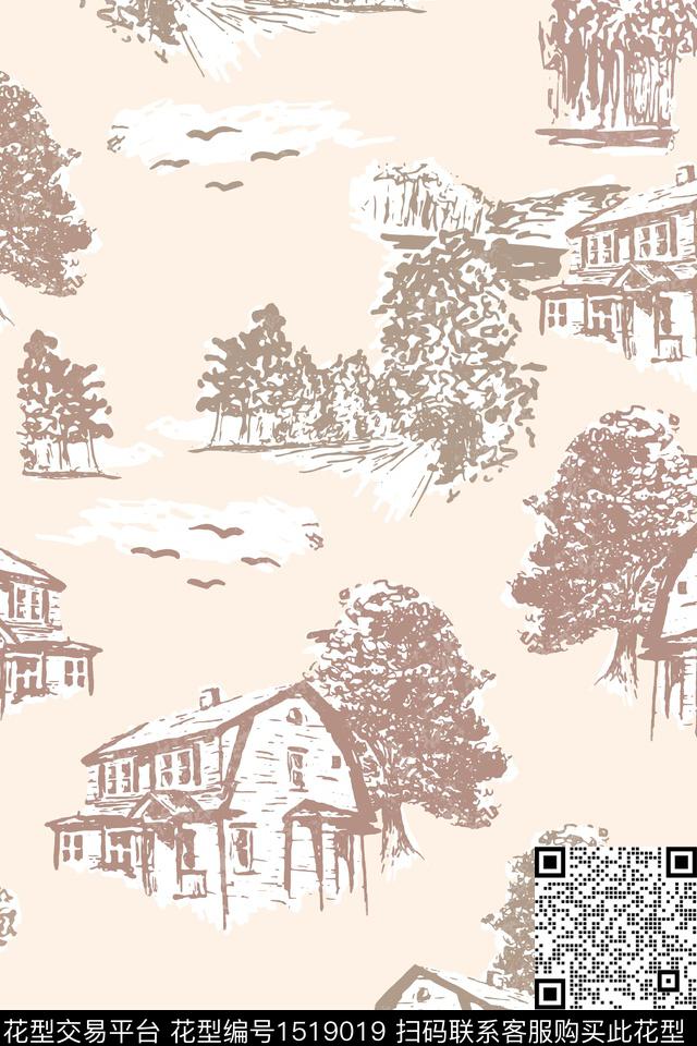 数码华亿平台女装房屋数码印花华亿平台下载（图片编号: 1519019） - 瓦栏（Walan）