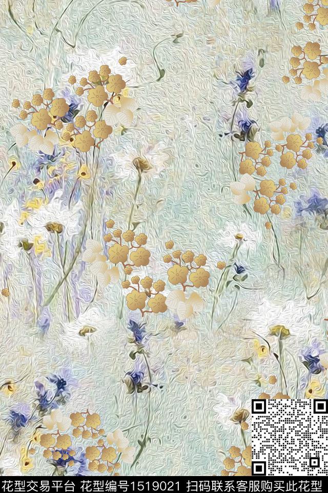 数码华亿平台女装花卉数码印花华亿平台下载（图片编号: 1519021） - 瓦栏（Walan）