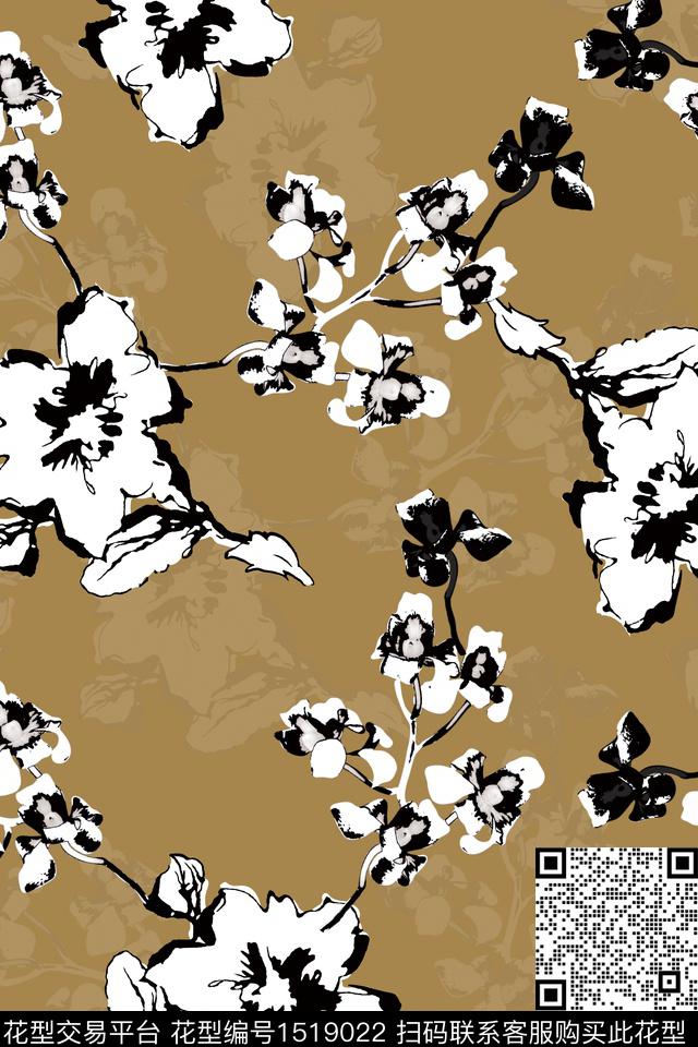 数码华亿平台女装花卉数码印花华亿平台下载（图片编号: 1519022） - 瓦栏（Walan）
