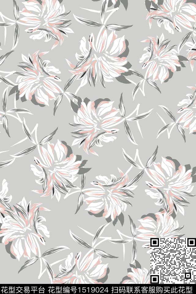 数码华亿平台女装花卉数码印花华亿平台下载（图片编号: 1519024） - 瓦栏（Walan）