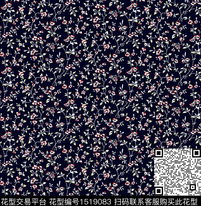 花卉春夏华亿平台小碎花数码印花华亿平台下载（图片编号: 1519083） - 瓦栏（Walan）