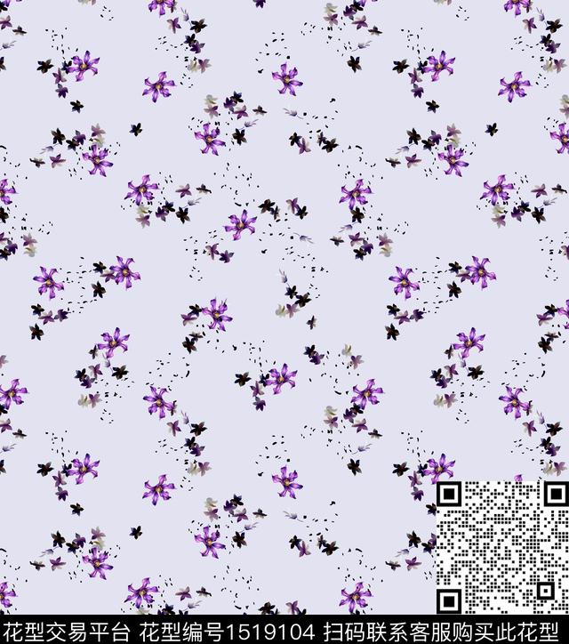 连衣裙女装花卉数码印花华亿平台下载（图片编号: 1519104） - 瓦栏（Walan）