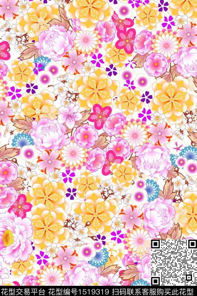 女装花卉小碎花数码印花华亿平台下载（图片编号: 1519319） - 瓦栏（Walan）