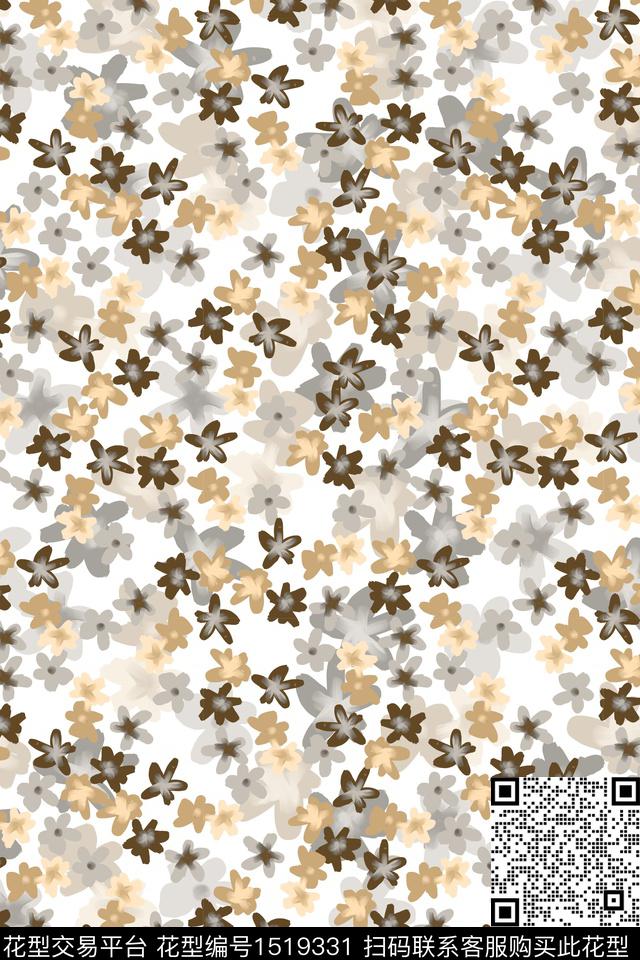 花卉小清新小碎花数码印花华亿平台下载（图片编号: 1519331） - 瓦栏（Walan）