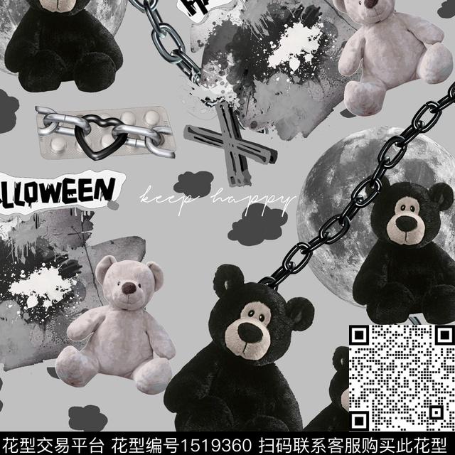 趣味卡通bear数码印花华亿平台下载（图片编号: 1519360） - 瓦栏（Walan）