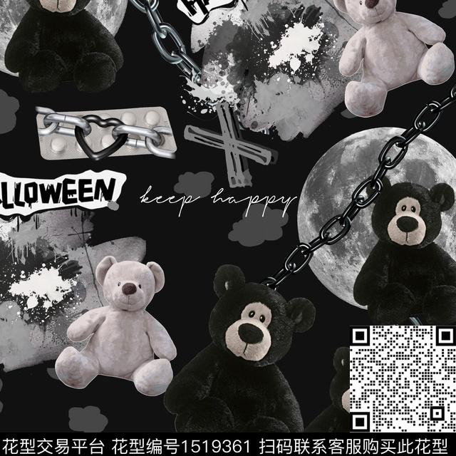 趣味卡通bear数码印花华亿平台下载（图片编号: 1519361） - 瓦栏（Walan）