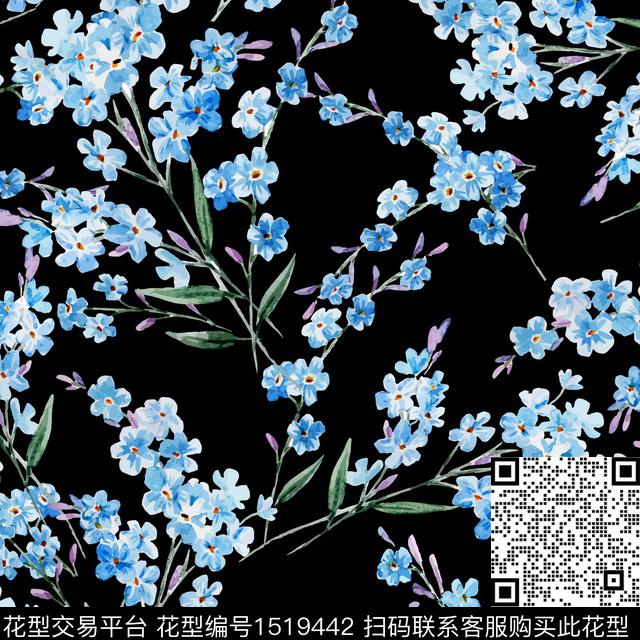 花卉小碎花水彩花卉传统印花华亿平台下载（图片编号: 1519442） - 瓦栏（Walan）