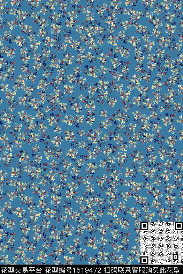 花卉女装小碎花数码印花华亿平台下载（图片编号: 1519472） - 瓦栏（Walan）