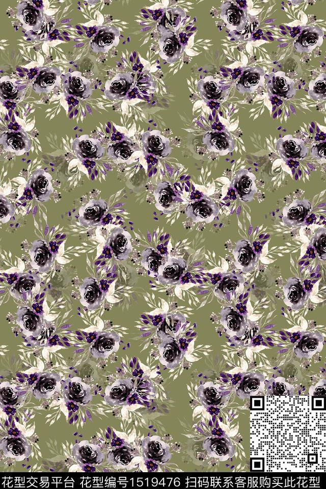 花卉女装小碎花数码印花华亿平台下载（图片编号: 1519476） - 瓦栏（Walan）